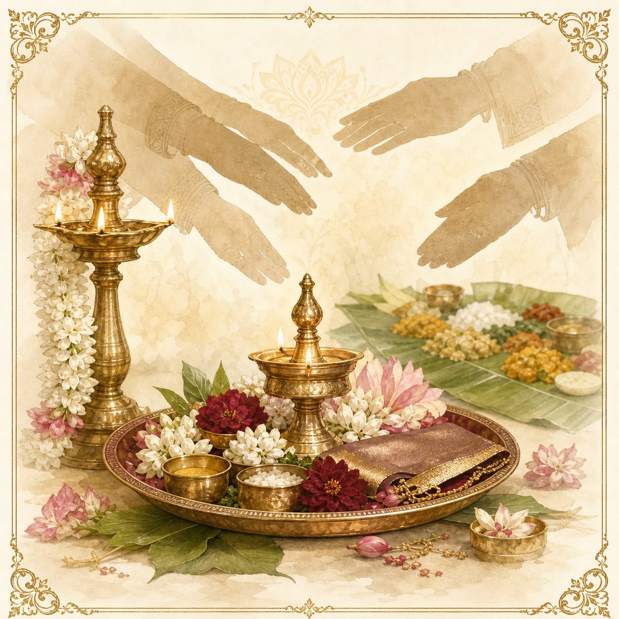 Reception and blessings illustration